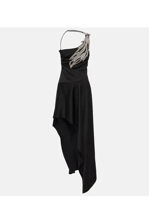 Stella McCartney Vestido midi adornado con cuello halter