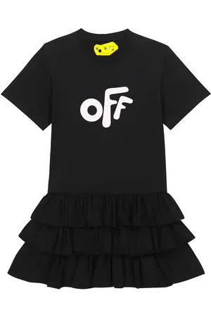 OFF-WHITE Vestido tipo camiseta de algodón
