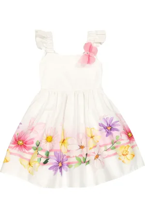 MONNALISA Vestido en popelín de algodón floral