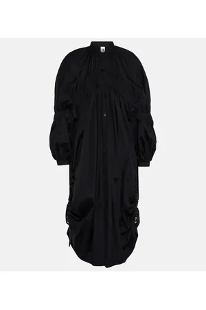 NOIR KEI NINOMIYA Vestido midi de algodón drapeado