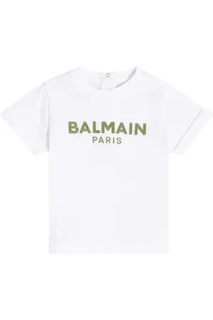 Balmain Bebé - camiseta de jersey de algodón