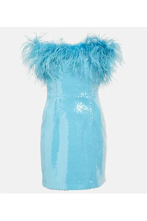 Rebecca Vallance Vestido corto Nicolette con lentejuelas y plumas