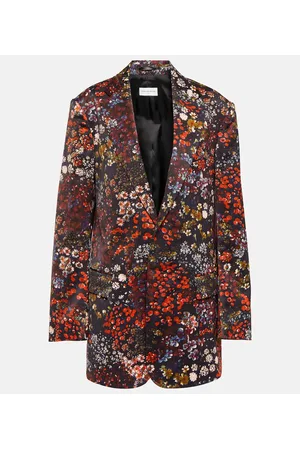 DRIES VAN NOTEN Blazer en mezcla de algodón floral