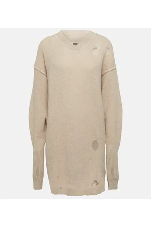 Maison Margiela Vestido corto en mezcla de alpaca