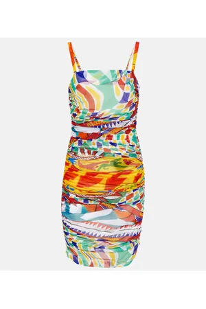 Dolce & Gabbana Vestido corto Carretto de tul fruncido