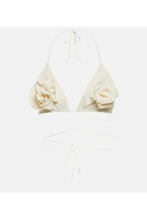 MAGDA BUTRYM Top de bikini triangular con flores
