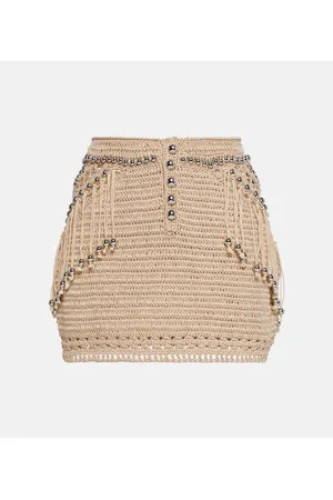 Paco rabanne Minifalda de croché de algodón