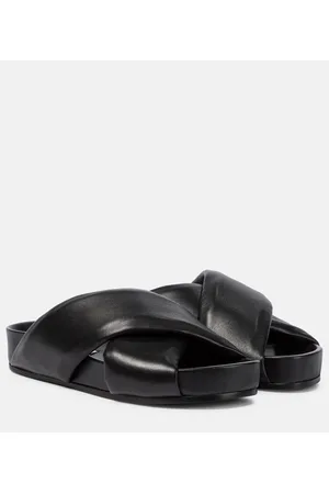 Jil Sander Sandalias de piel acolchadas