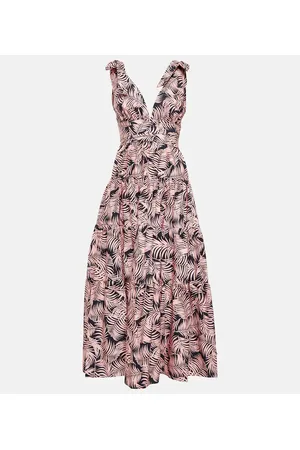 Carolina Herrera Vestido midi en mezcla de algodón