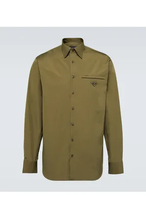 Prada Camisa de algodón con logo
