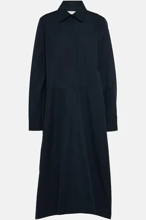 Jil Sander Vestido camisero de algodón