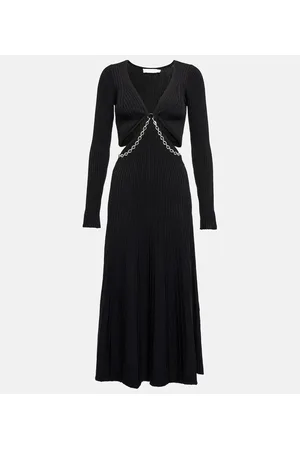 Simkhai Vestido midi Kathryn de punto acanalado