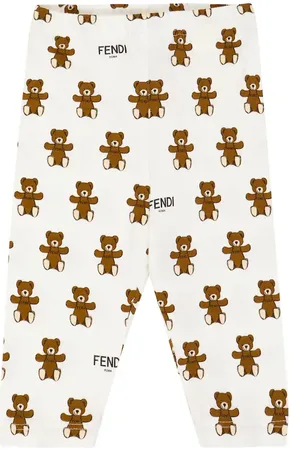 Fendi Bebé - leggings en mezcla de algodón estampados