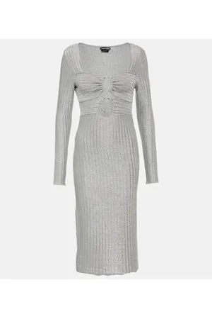 Tom Ford Vestido midi en mezcla de algodón