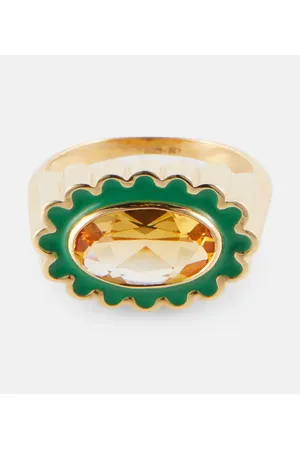 Aliita Anillo Margarita Citrino de oro amarillo de 18 ct