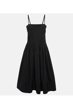 Proenza Schouler Vestido midi en popelín plisado