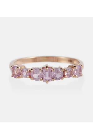 Ileana Makri Anillo Rivulet de oro de 18 ct con zafiros