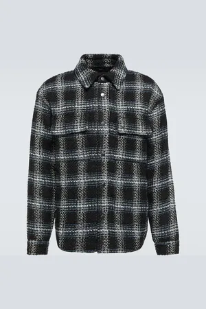 AMIRI Sobrecamisa en mezcla de lana a cuadros