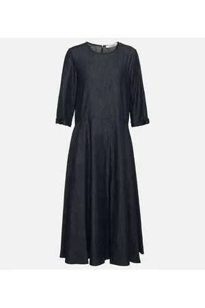 Max Mara Vestido midi Valery en denim