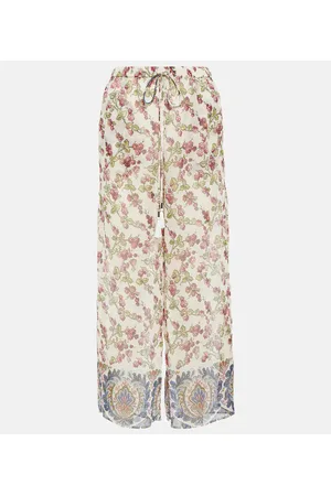 Etro Pantalones de tiro alto estampados