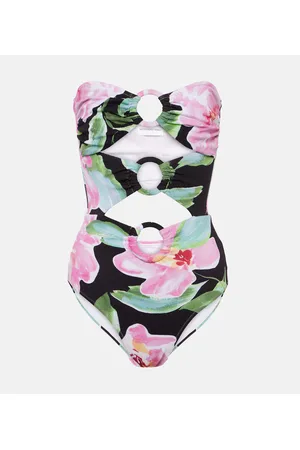 ALEXANDRA MIRO Bañador Anya floral con aberturas
