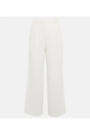 Etro Pantalones plisados de tiro alto cropped