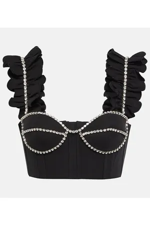 AREA Bustier de algodón adornado