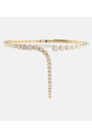ONDYN Pulsera Imperial Wavelength de oro de 14 ct con diamantes