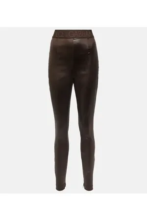 Dolce & Gabbana Leggings de vinilo de tiro alto