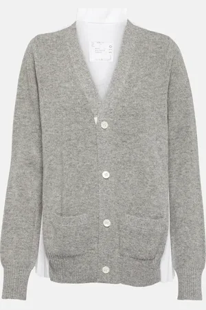 SACAI Cárdigan de algodón plisado