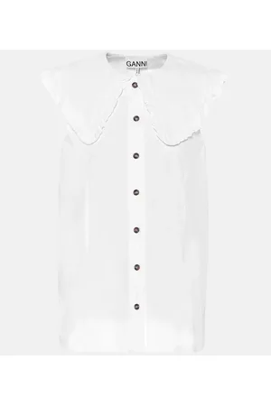 Ganni Blusa en popelín de algodón