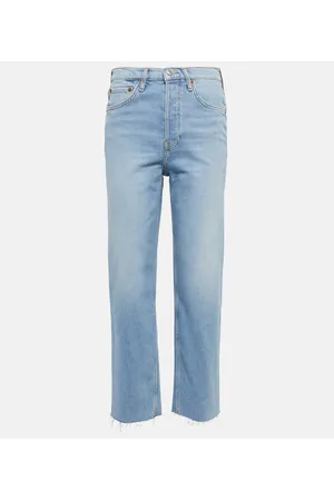 RE/DONE Jeans rectos 70s Stove Pipe de tiro alto