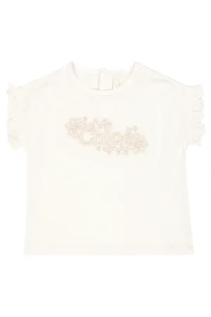 Chloé Chloé Kids Bebé - camiseta de jersey de algodón