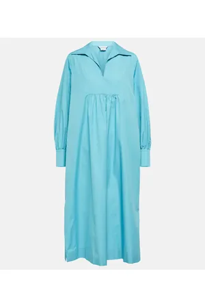 Max Mara Vestido midi Nupar de popelín de algodón