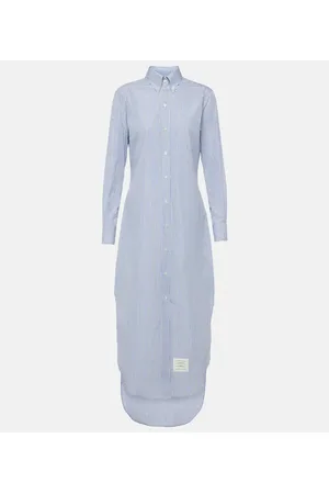 Thom Browne Vestido camisero de algodón