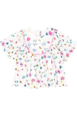 Il gufo Top de algodón floral