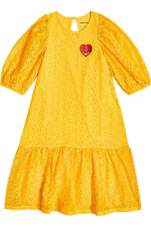 Mini Rodini Vestido de encaje bordado