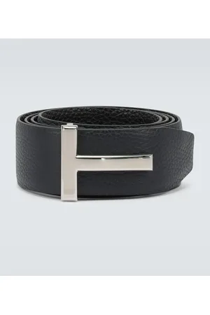 Tom Ford Cinturón reversible T Icon de piel