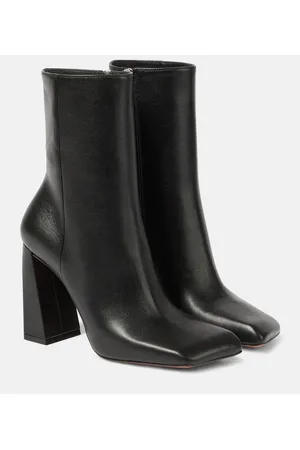 Amina Muaddi Botines Marine 95 de piel