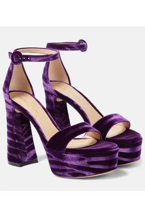 Gianvito Rossi Sandalias con plataforma Holly de terciopelo