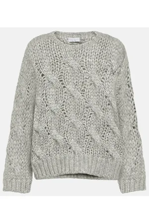 Brunello Cucinelli Jersey trenzado de mezcla de mohair