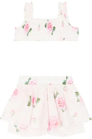MONNALISA Bebé - set de top y shorts de algodón