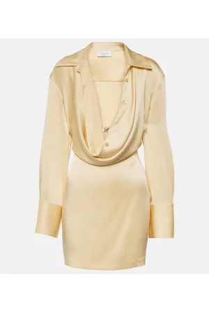 BLUMARINE Vestido corto de satén drapeado