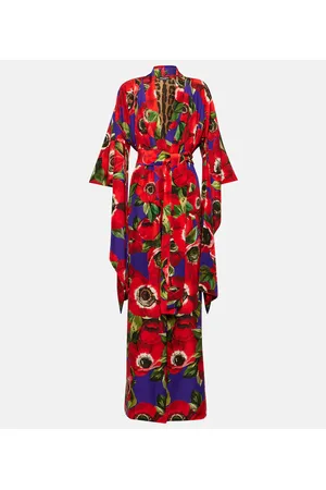 Dolce & Gabbana Bata de seda floral