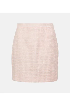 Alessandra Rich Minifalda de tweed bouclé