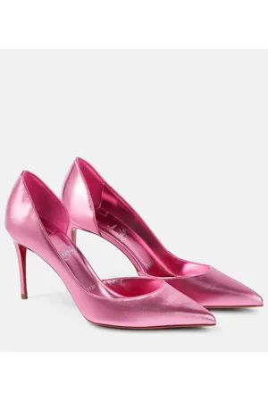 Christian Louboutin Salones Iriza 85 de piel metalizada