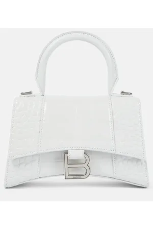 Balenciaga Bolso cruzado Hourglass XS de piel grabada