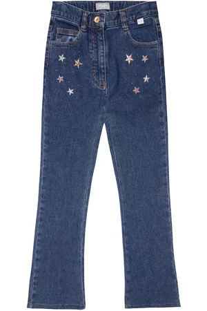 Il gufo Jeans flared bordados