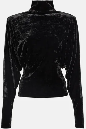 ALEXANDRE VAUTHIER Top de terciopelo drapeado