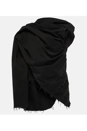 DRIES VAN NOTEN Top en denim desgastado